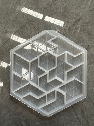 Hexagon puzzle mould 002