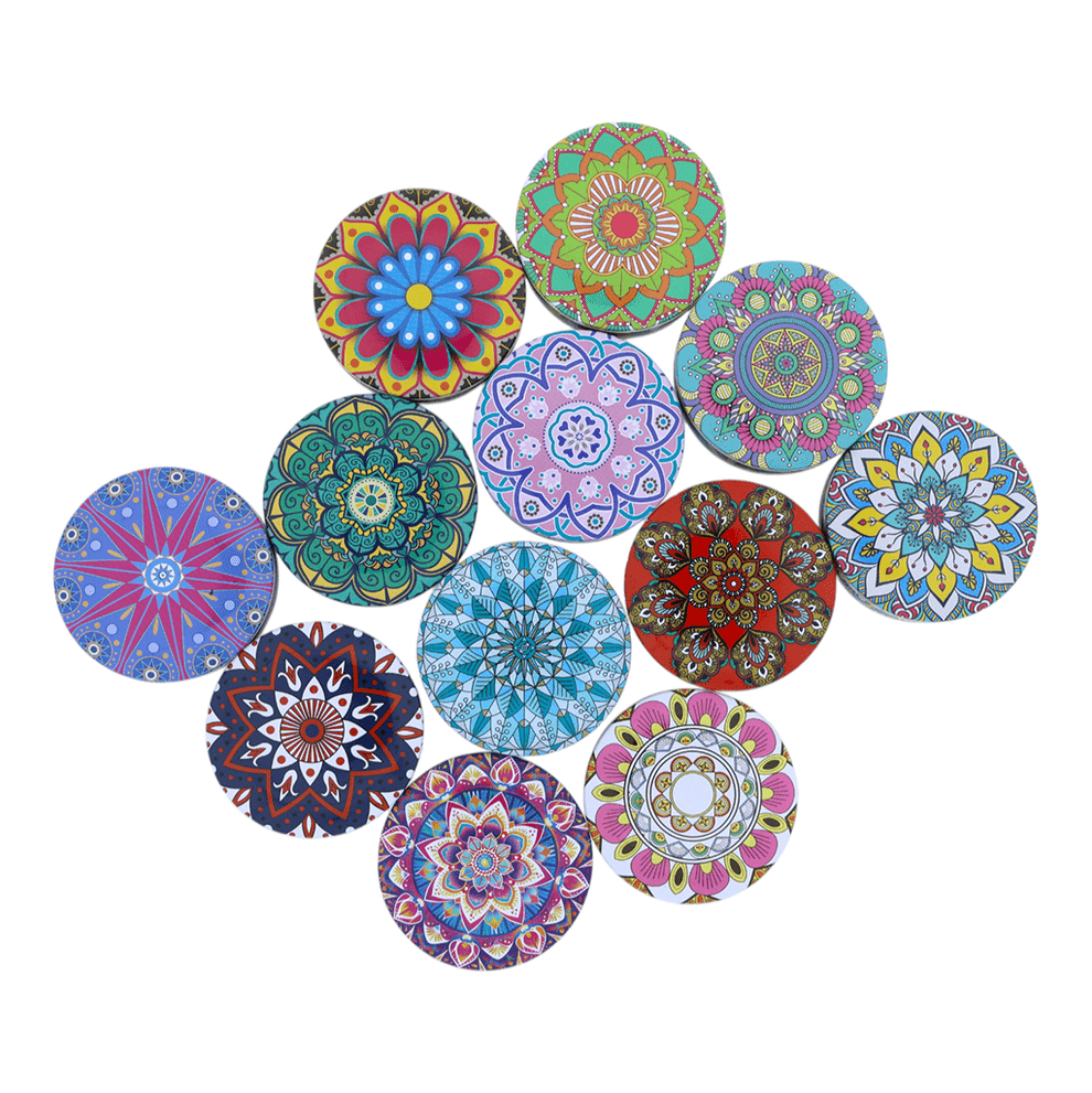 Mandala pattern candle tin jar