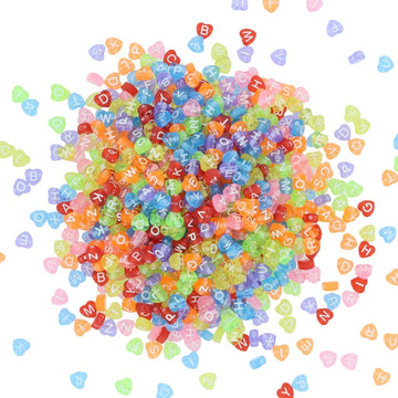 Heart multi alphabet beads 001