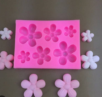 6 cavity Flower candle mould