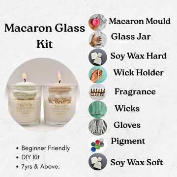 Macaron glass candle kit