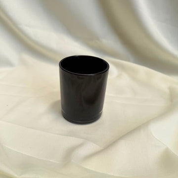 Black candle glass jar