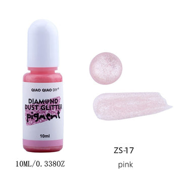 Diamond dust glitter pigment pink