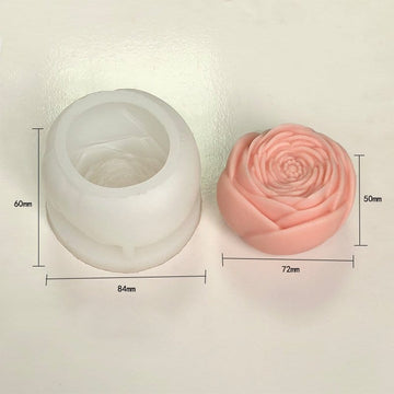 3d peony candle mould
