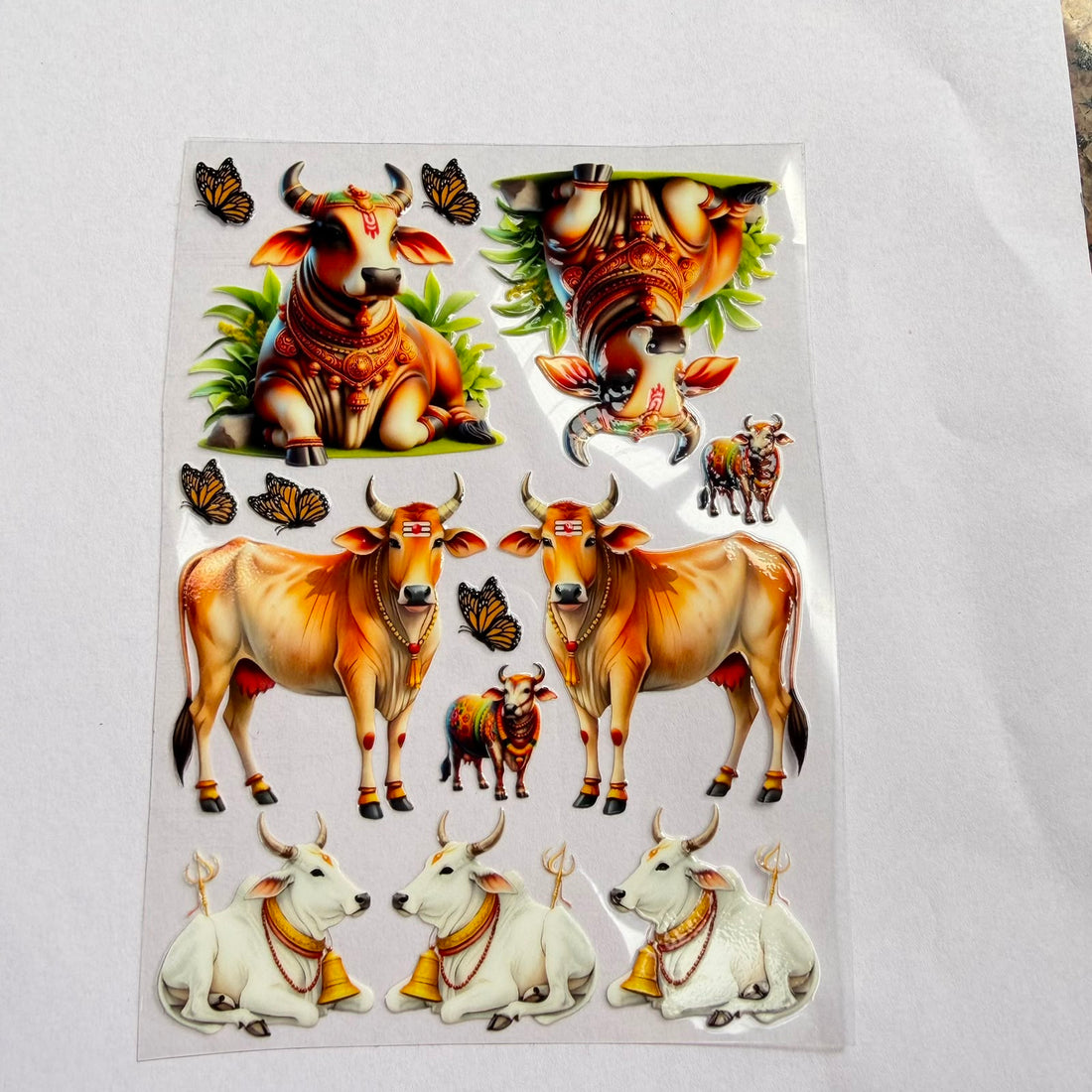 Cow peel off sticker 001