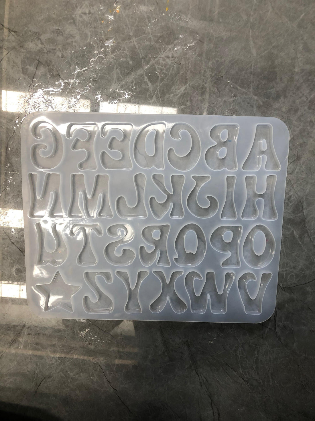 Funky style alphabet mould