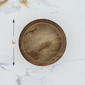 Wooden candle round bowl