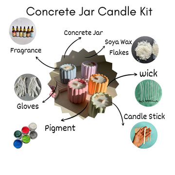 Concrete jar candle kit