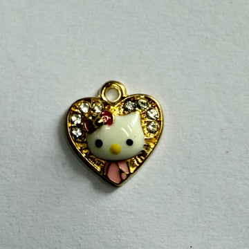 Heart Kitty charm