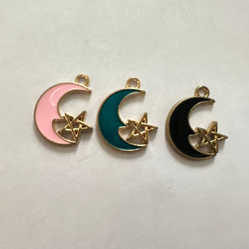 Moon star charm