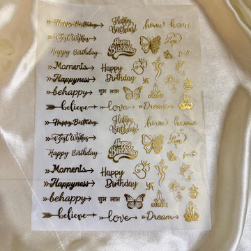 Wishes quotes metal insert sheet A4 005