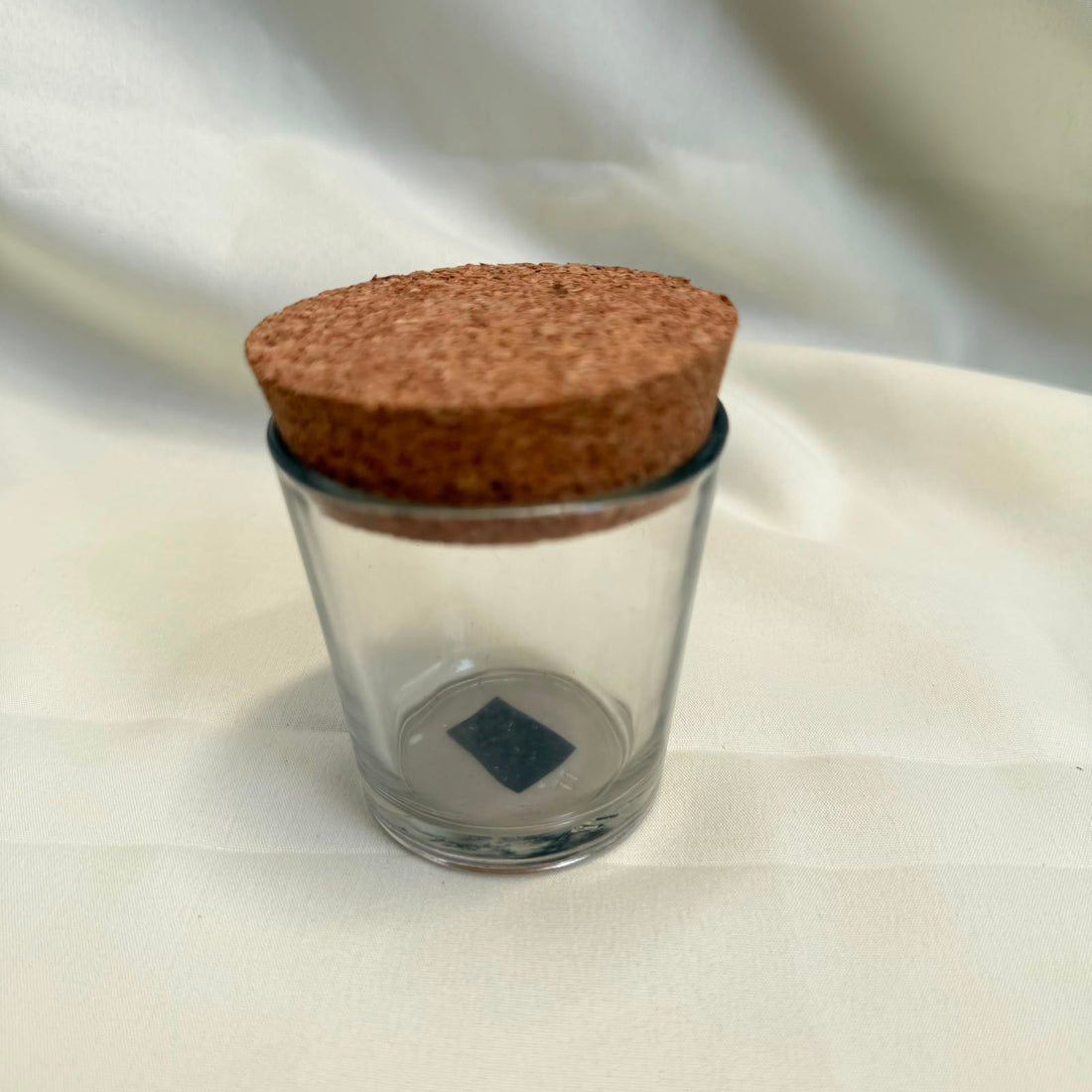 Candle jar with cork lid