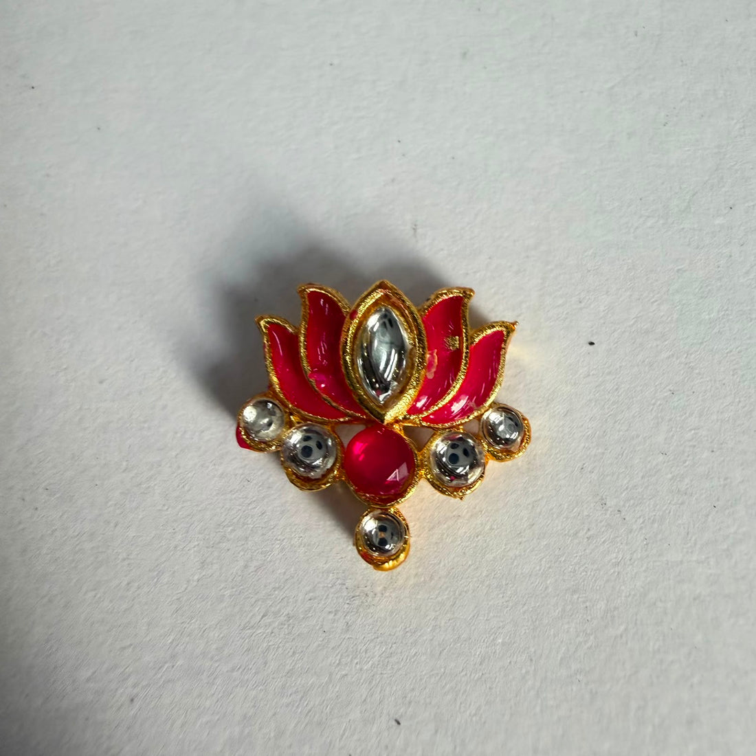 Lotus kundan charm 005