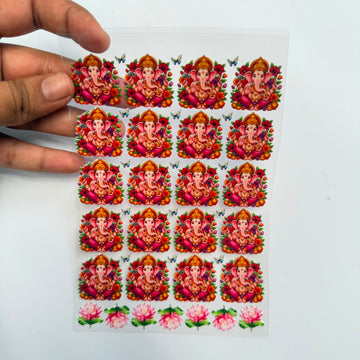 Ganeshji peel off sticker sheet A6 002