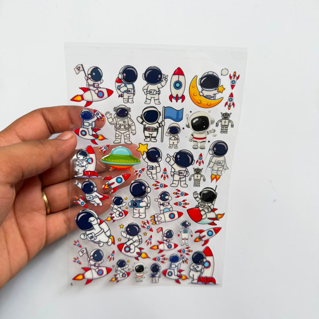 Astronaut peel off sticker sheet A6