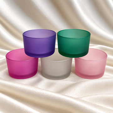 Round candle glass jar