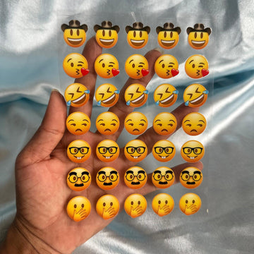 Emoji peel off sticker sheet 002