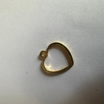 Mini bezel heart gold