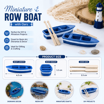 Boat With Oars Miniature