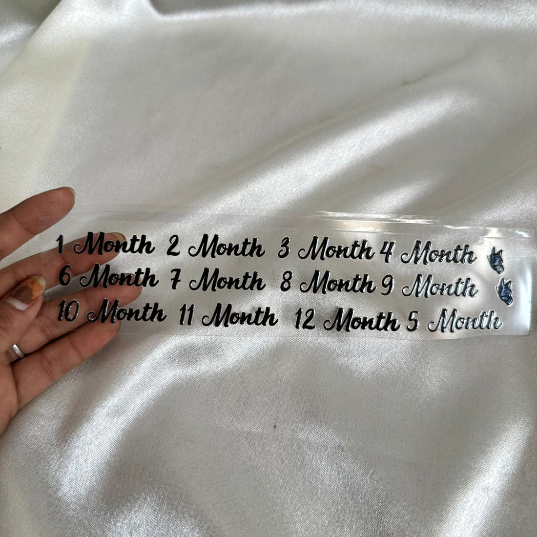 One year baby frame peel off sticker small