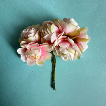 Artificial flower pink-cream