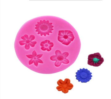 6 in 1 3d mini flower mould