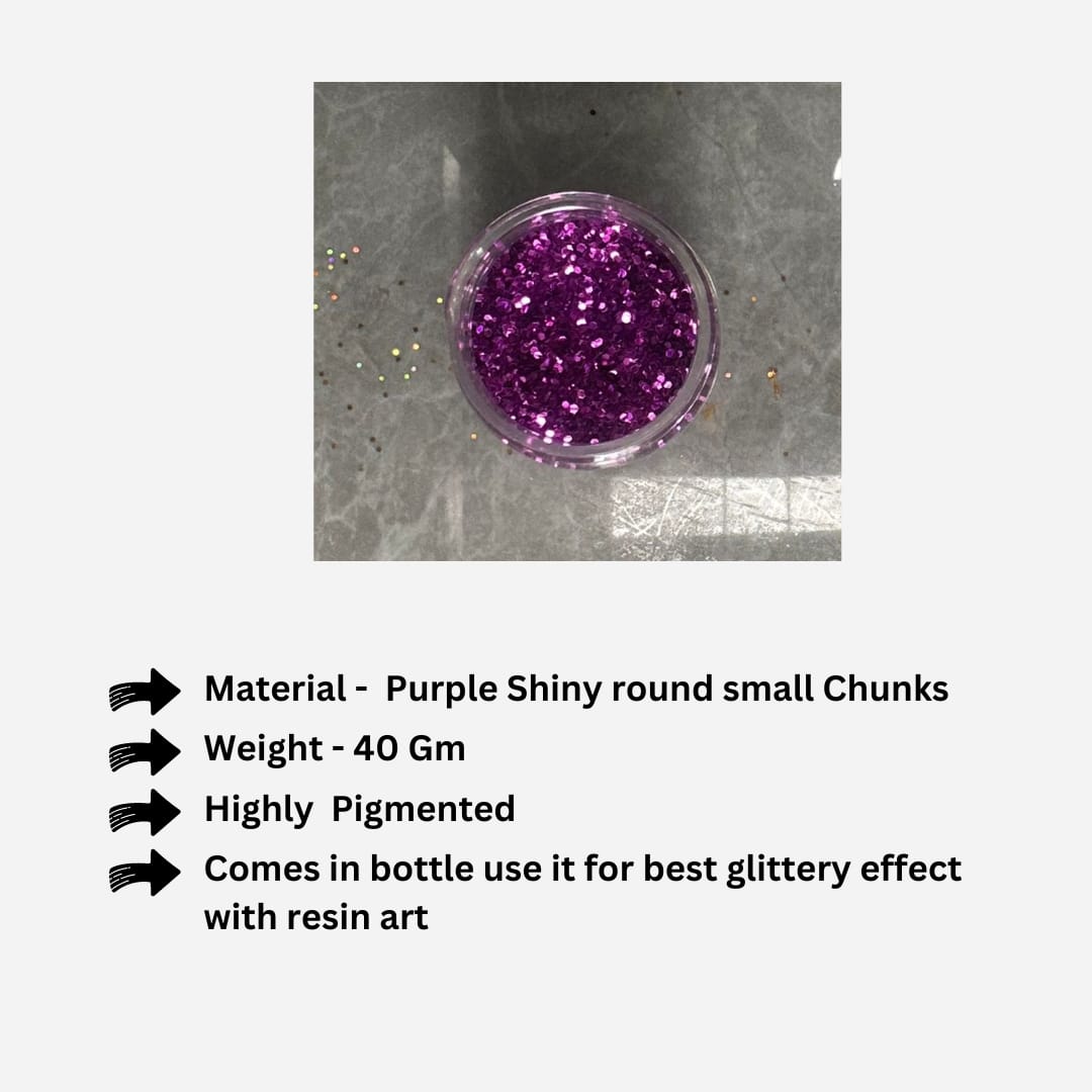 Purple shiny Round chunks