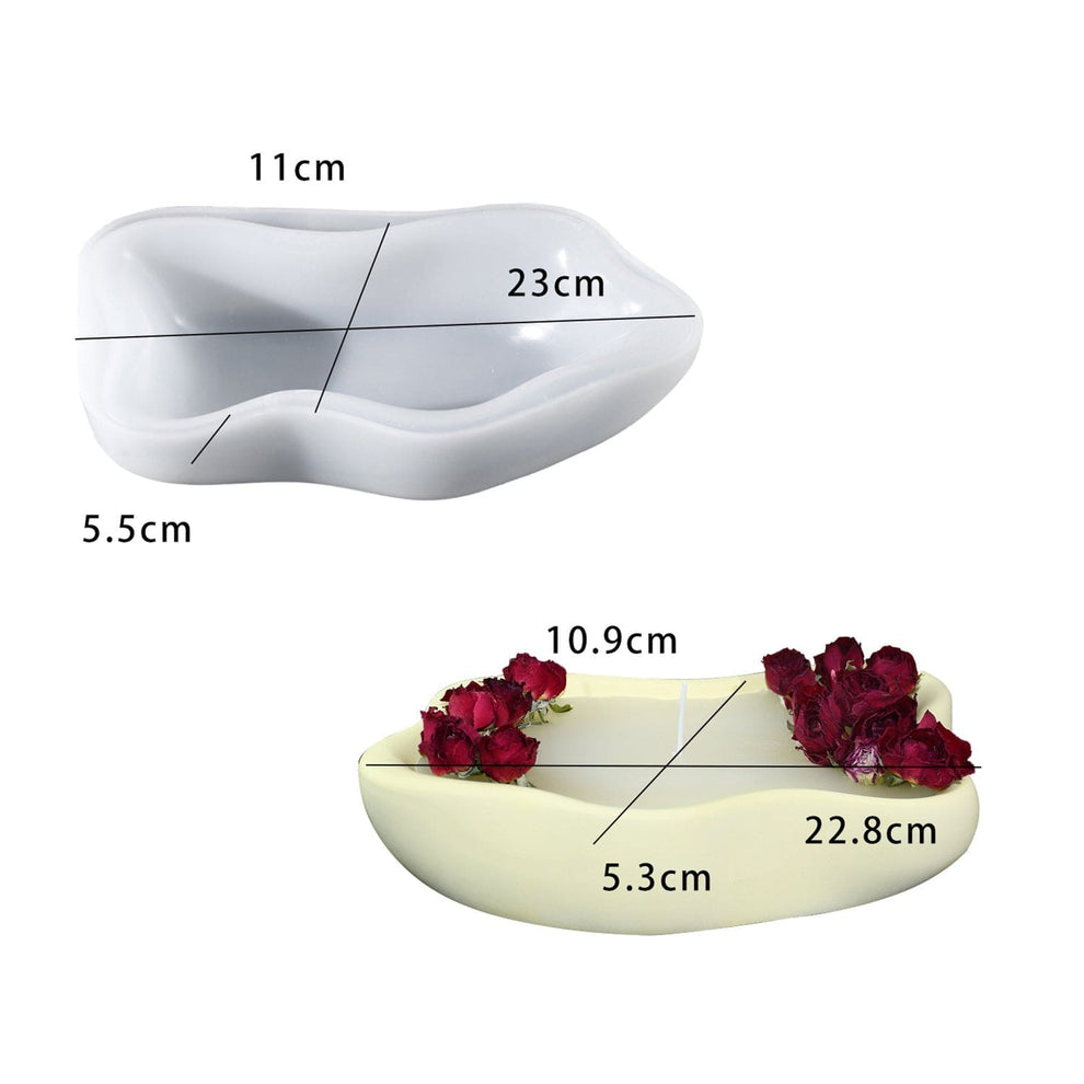Irregular shape candle bowl mould