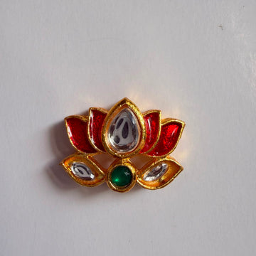 Lotus kundan charm 009