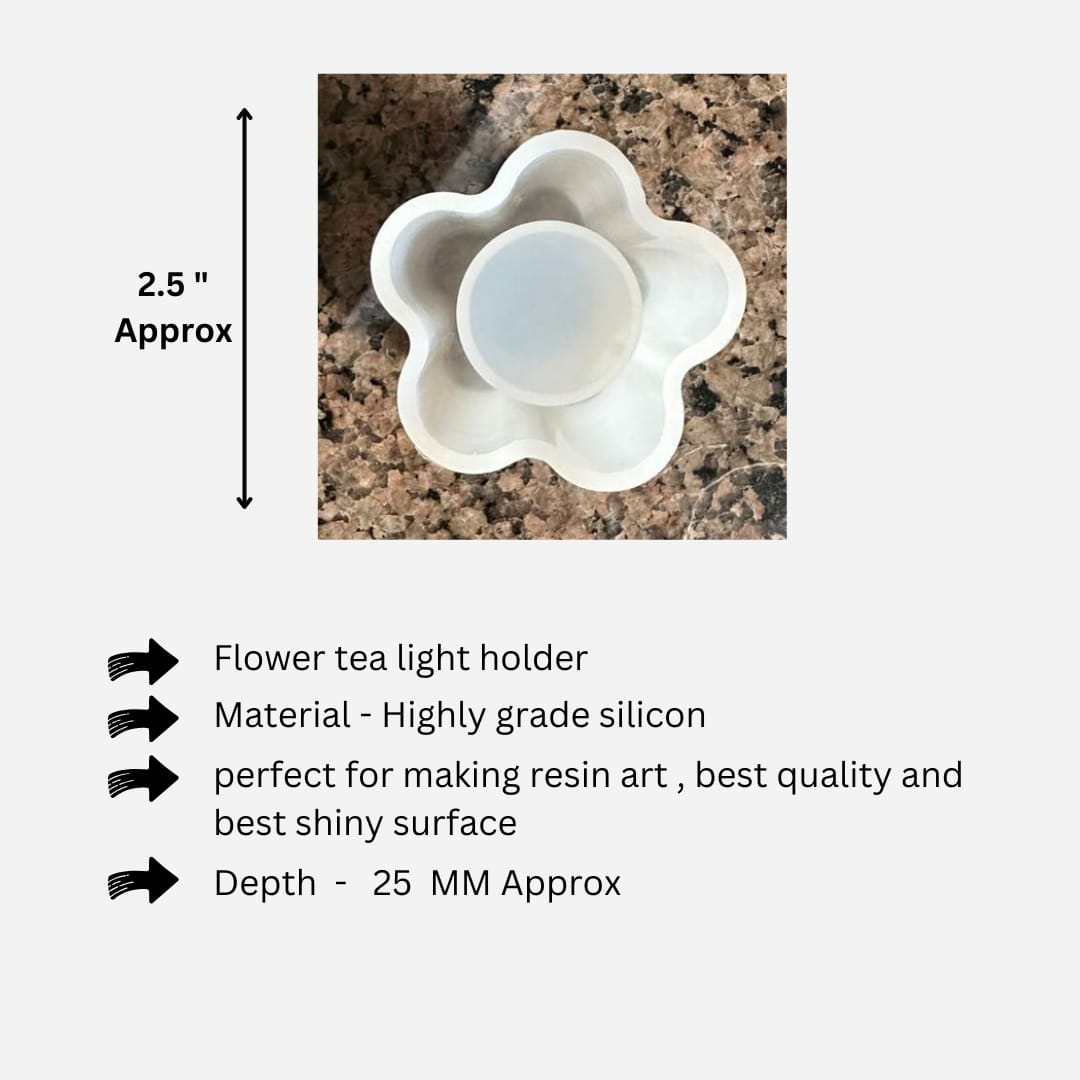 Flower tea light holder