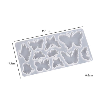 11 cavity Butterfly keychain pendant mould