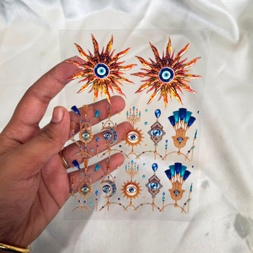 Evil eye peel off sticker sheet A6 03