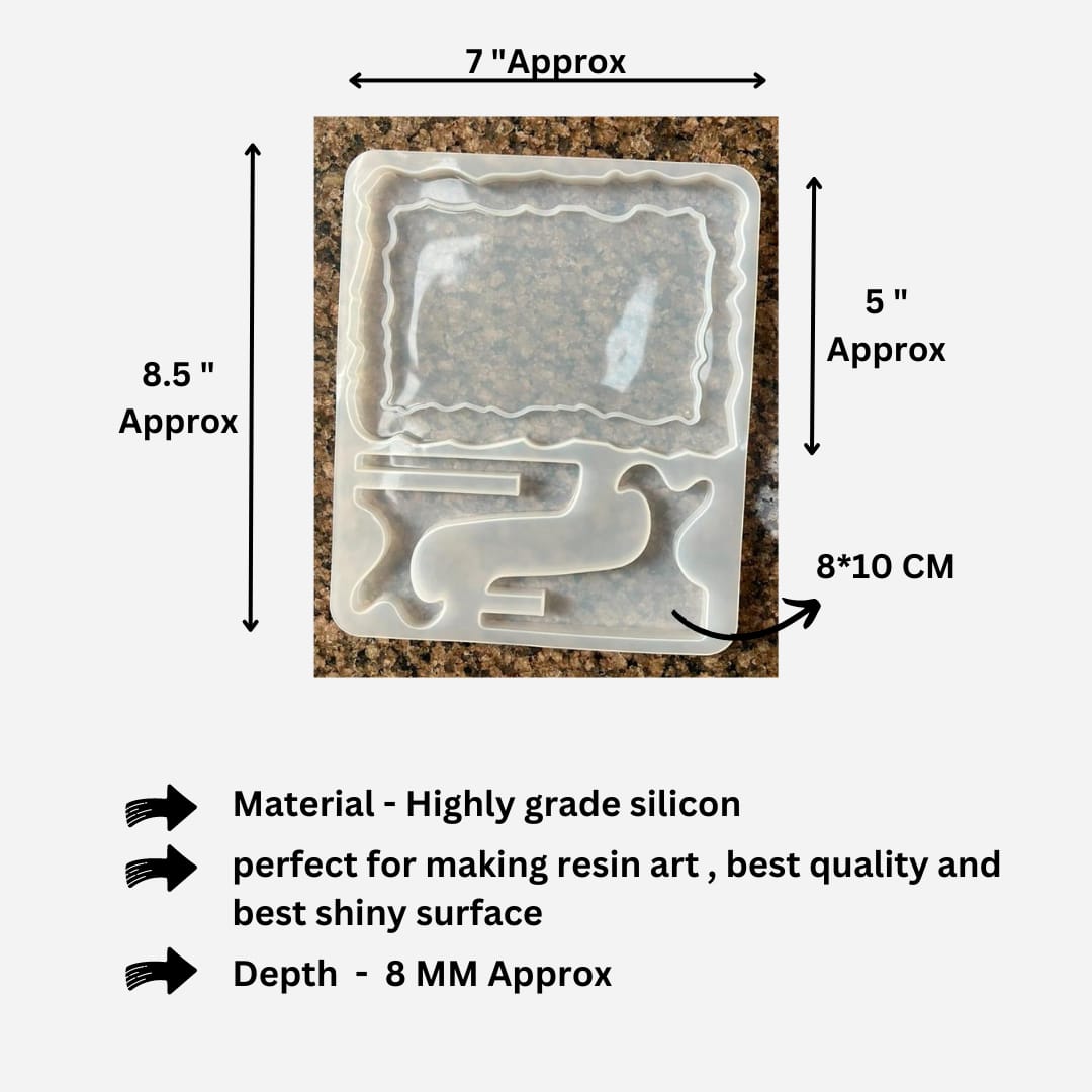 Rectangle agate frame with stand mould