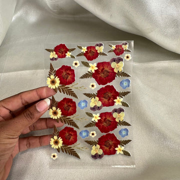 Rose flower peel off sticker