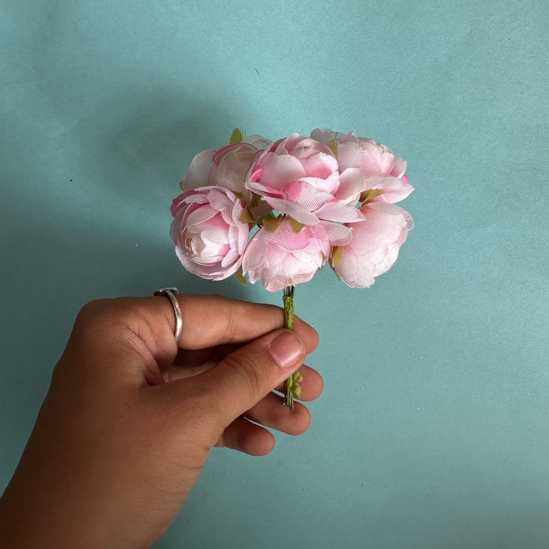 Artificial flower white-pink 002