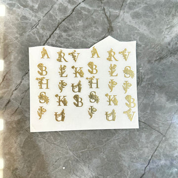 Rakhi initial metal sticker customise