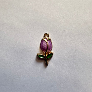 Purple rose charm