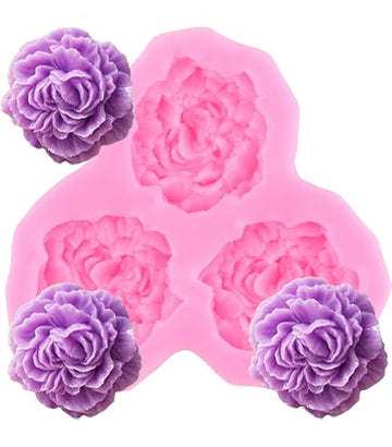 3 cavity flower candle mould