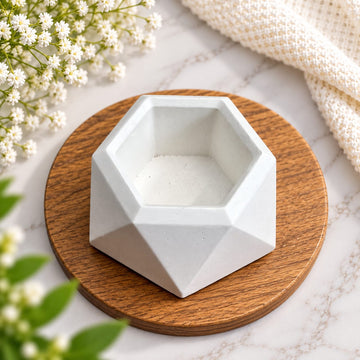 Hexagon concrete jar