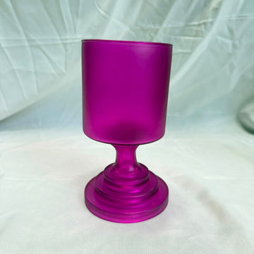 Matte candle glass jar pink