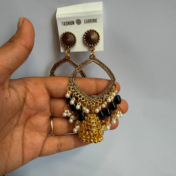 Kashmiri jumkha square base black