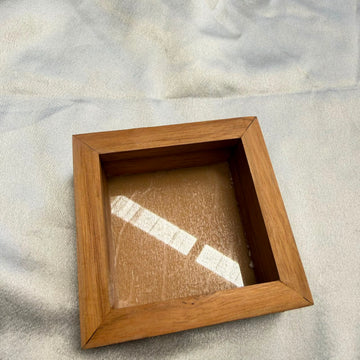 4 inch teak wood frame with acrylic