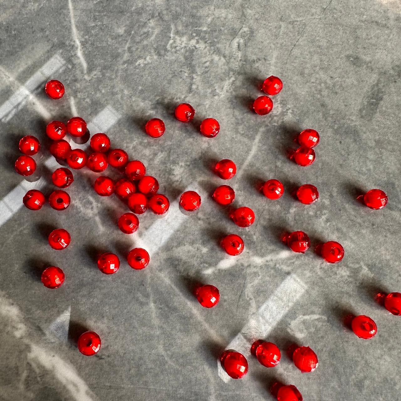 Round beads red