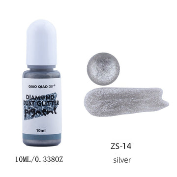 Diamond dust glitter pigment silver