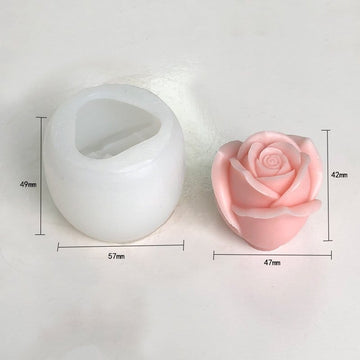 3d rose candle mould E