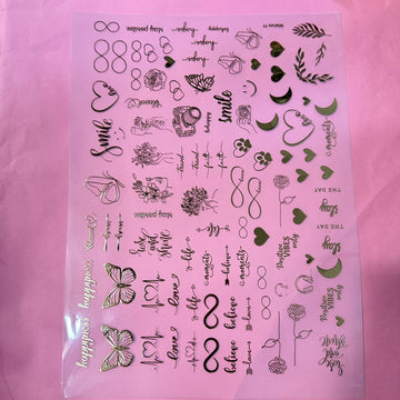 Wishes quotes metal insert sheet A4 004