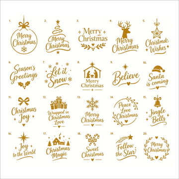 Christmas metal sticker customise D