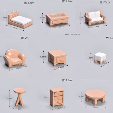 Home mini furniture miniature set B
