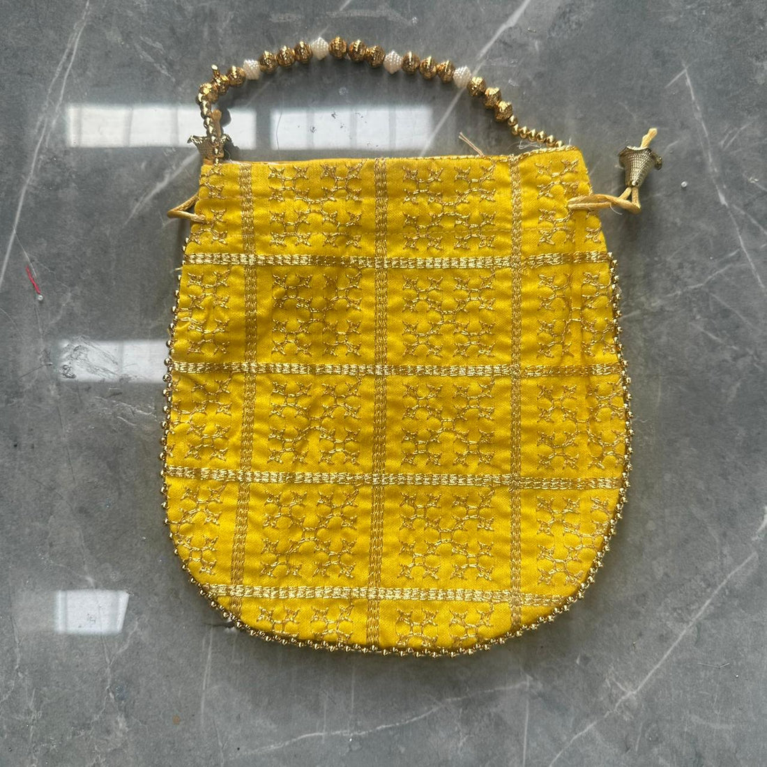 Yellow Potli bag