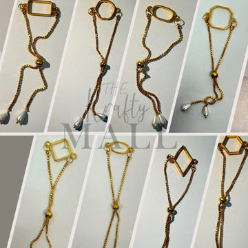 Ready rakhi bracelet chain with bezel 001
